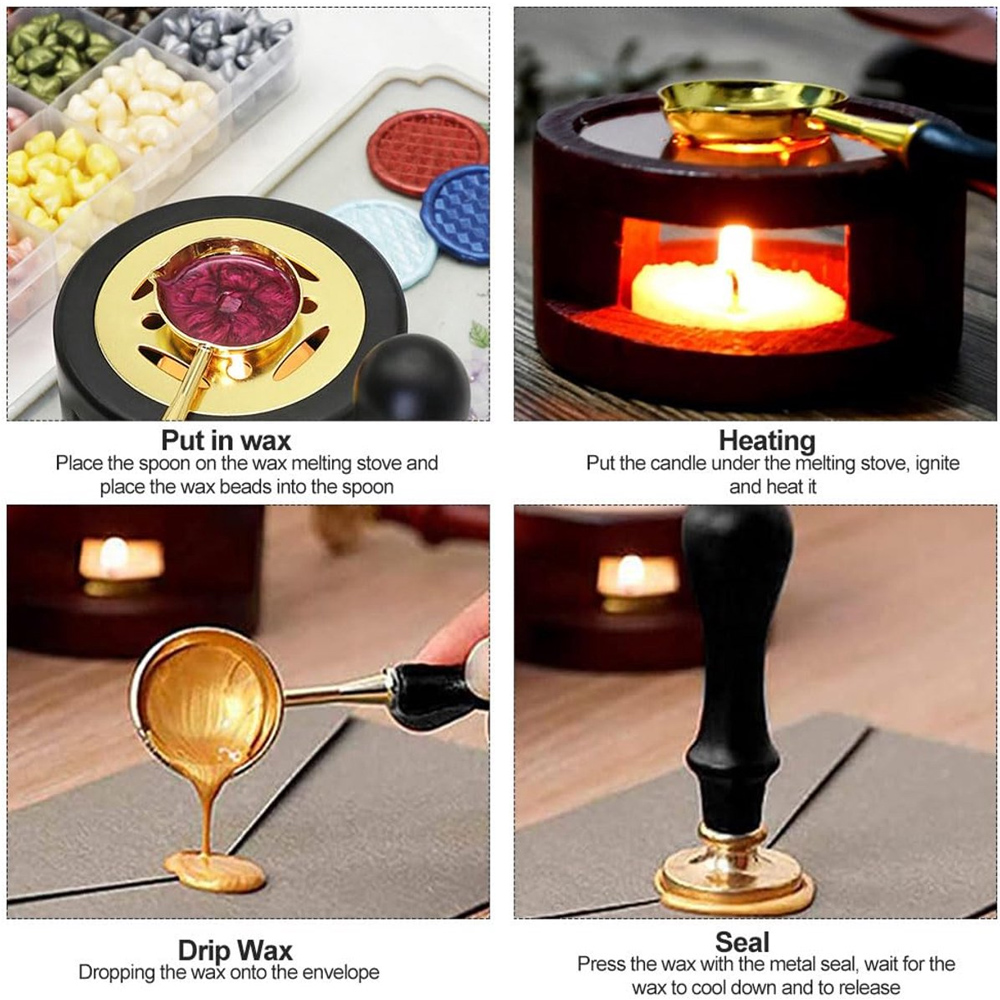 Ensemble de 2/3 tampons de cir - Wax Seal Stamp Set avis et prix