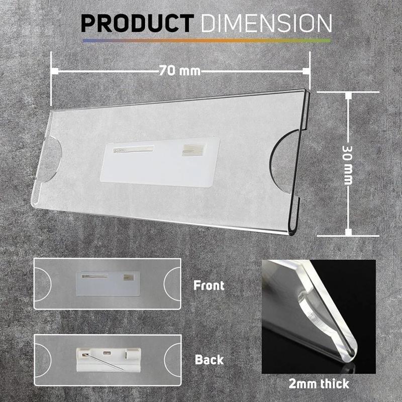Clip de sécurité transparent,  - Index Card Holder avis et prix