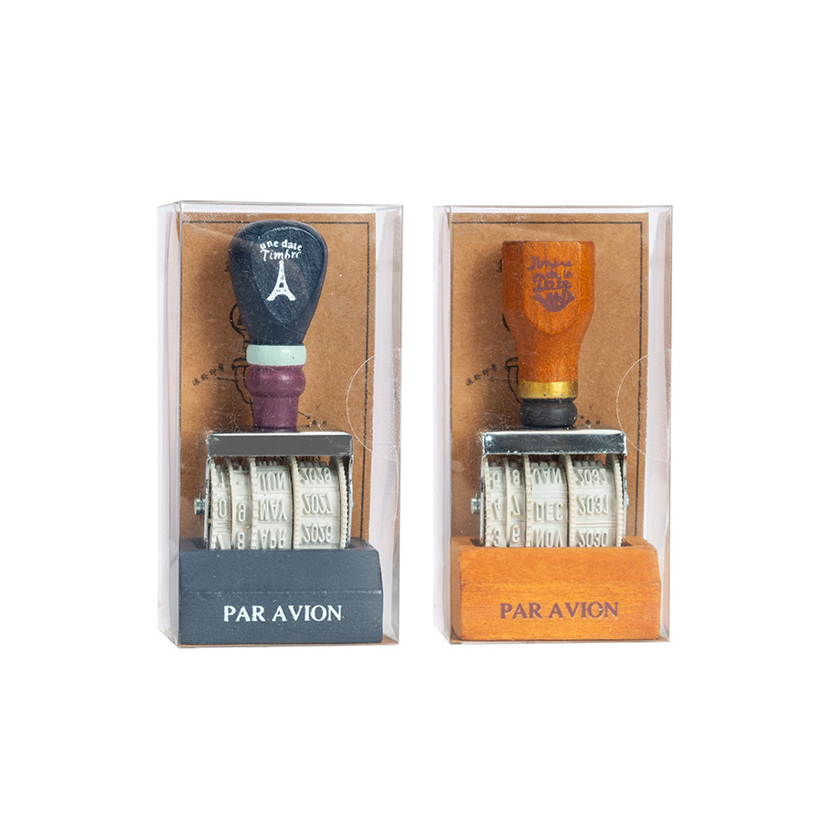 1 pièces rétro rouleau en bois - Rubber Date Stamp avis et prix